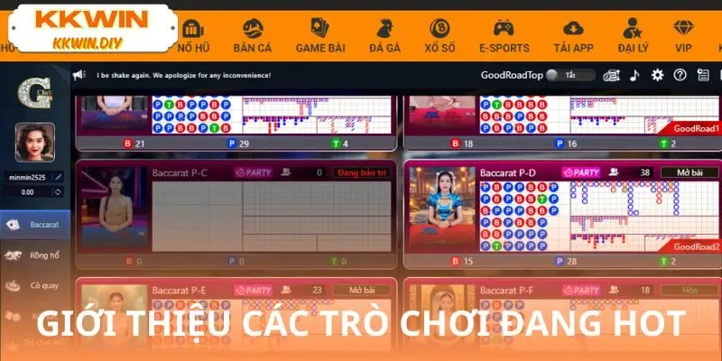 Các trò chơi casino trực tuyến KKWIN