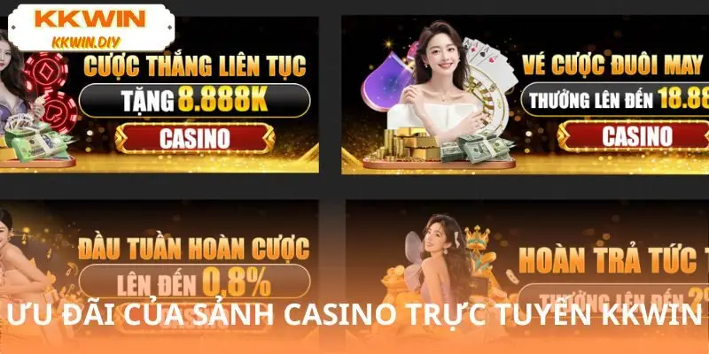 Ưu đãi dành riêng cho người chơi casino trực tuyến KKWIN