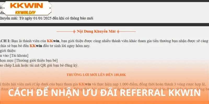 Hướng dẫn cách lấy link mã Referral KKWIN