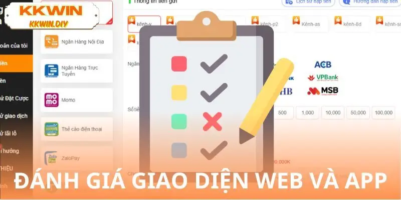 Người chơi đánh giá web và app của sân chơi